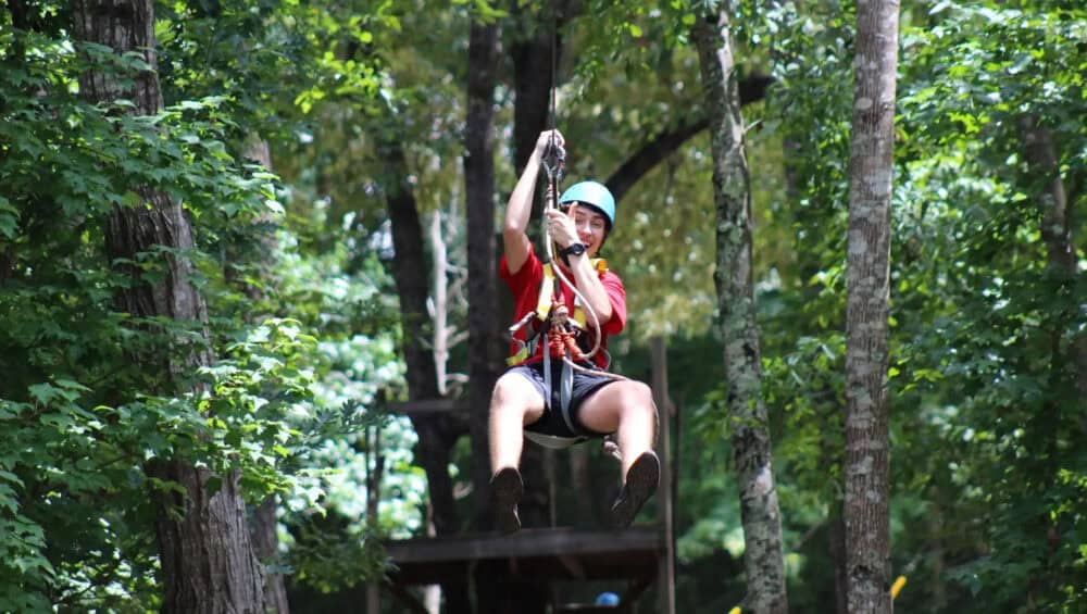 Ziplining At Butter And Egg Adventures