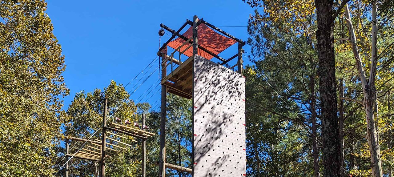 The Tower And High Team Challenge Course At Butter And Egg Adventures