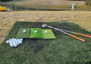 Golf Hitting Station At Butter And Egg Adventures