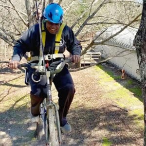 Riding The Bike At Butter And Egg Adventures