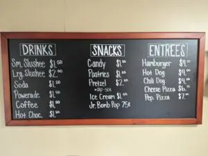 Snack Shack Menu At Butter And Egg Adventures