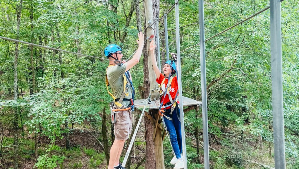 High Ropes Challenge Course At Butter And Egg Adventures In Troy Alabama
