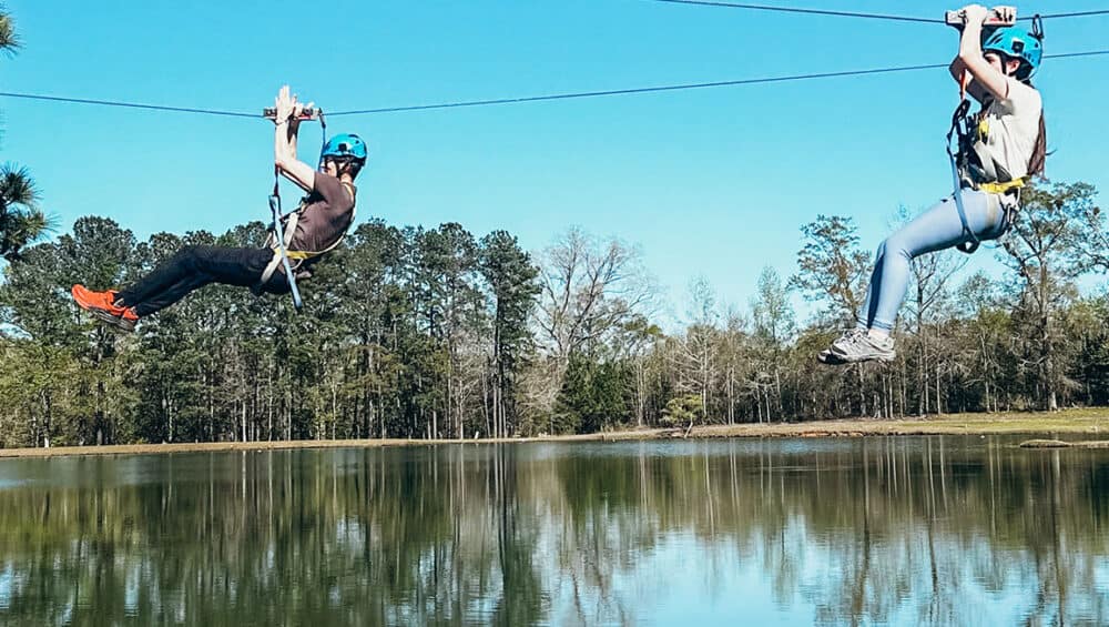 Ziplines At Butter And Egg Adventures In Troy Alabama