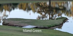Island Green At Golf Practice At Butter And Egg Adventures In Troy Alabama