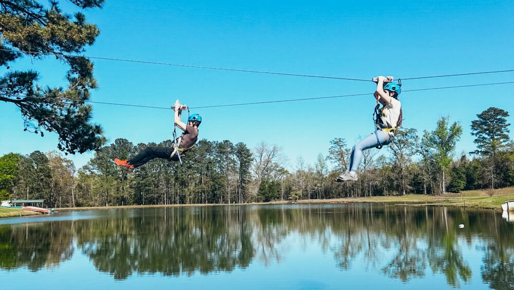 Ziplining At Butter And Egg Adventures In Troy Alabama